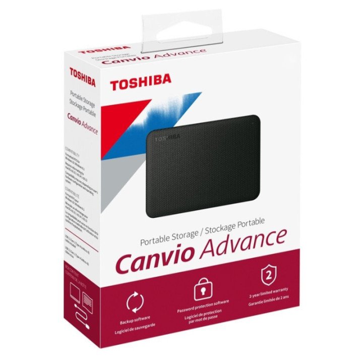 DISCO DURO EXTERNO TOSHIBA 1TB HDTCA10XK3AA ADVANCE V10 NEGRO