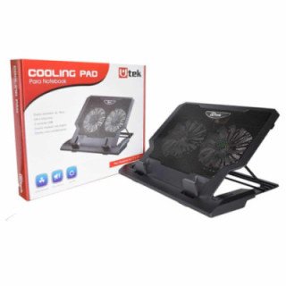 Cooler para Notebook 12 -17″, doble ventilador de 14cm, 4 Niveles, UT-NTC020