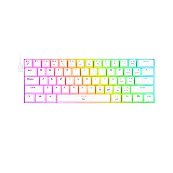 Teclado Redragon Dragonborn K630W RGB 60% Switch Red – White
