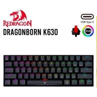TECLADO REDRAGON DRAGONBORN BLACK ( K630RGB SP-RED )