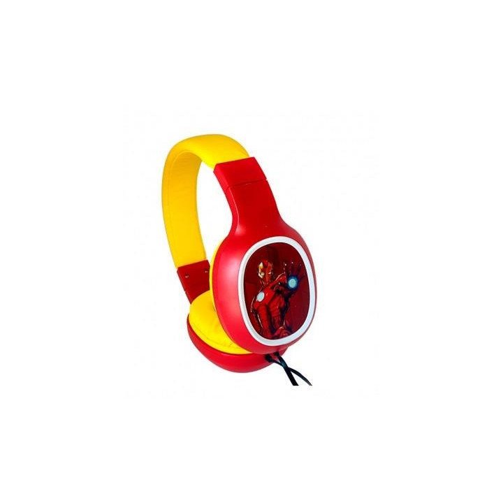 audifono teen iron man alambrico AMARILLO