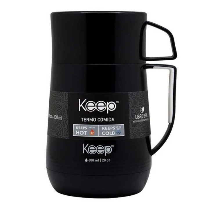 Keep Termo de Comida 600 ml Negro