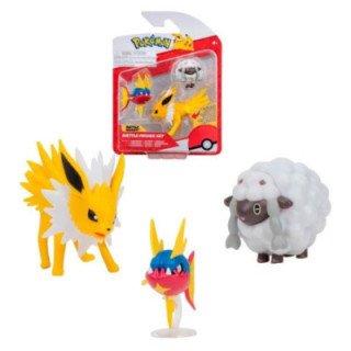 battle figure set pokemon carvanha jolteon wooloo