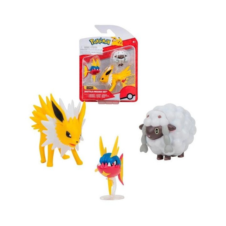 battle figure set pokemon carvanha jolteon wooloo