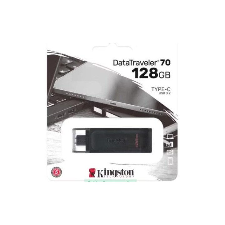 PENDRIVE USB TIPO-C KINGSTON 128GB 3.2 DATATRAVELER 70