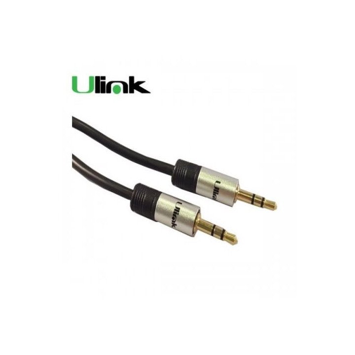 CABLE AUXILIAR AUDIO 3.5 JACK 1.8MT ALTA FIDELIDAD ULINK
