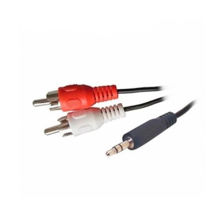 CABLE AUDIO 3.5M A 2 RCA DE 3 MTS