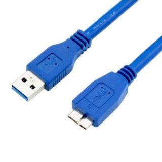 Cable USB 3.0 macho a micro USB 3.0 color azul 0.5 mts