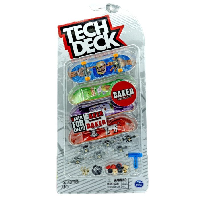 Tech Deck Pack 4 Skates con Accesorios