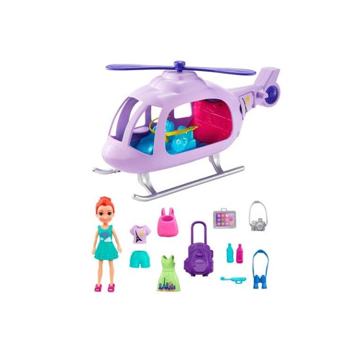 POLLY POCKET SET FIG HELICÓPTERO