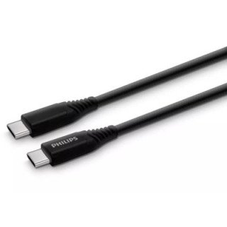 cable philips tipo c a tipo c negro