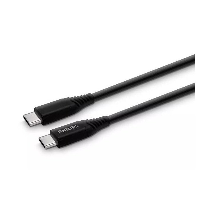 cable philips tipo c a tipo c negro