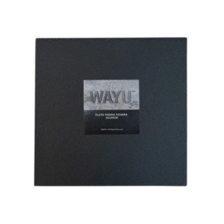 PLATO CUADRADO PIEDRA PIZARRA 25 CM WAYU