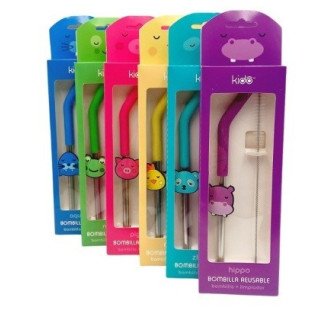 Bombilla Reutilizable con Limpiador Diseño Ranak Kido