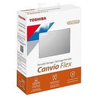 DISCO DURO EXTERNO TOSHIBA 1TB USB 3.0 CANVIO PLATA