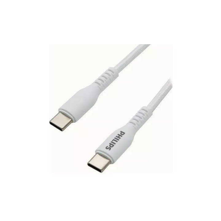 Cable Philips Usb-c A Usb-c 1m 60w Max Blanco