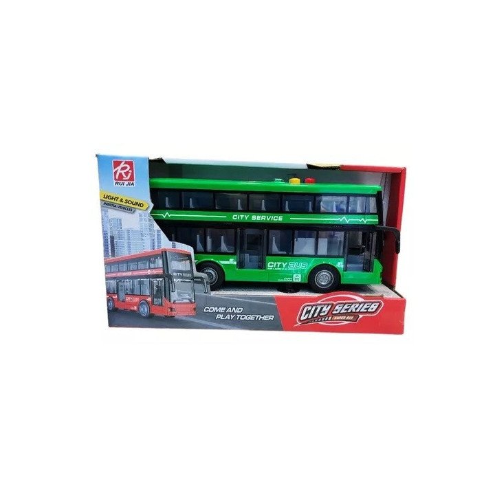 Colectivo De Dos Pisos A Fricción City Con Luz Y Sonido Sryj