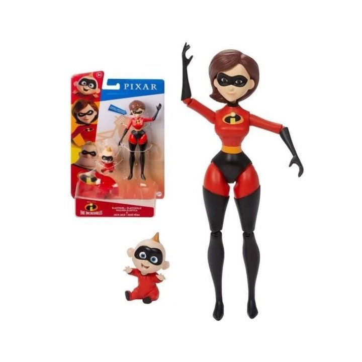 Mattel Disney Pixar Figura De Acción 18cm Elastigirl&Jack-Jack