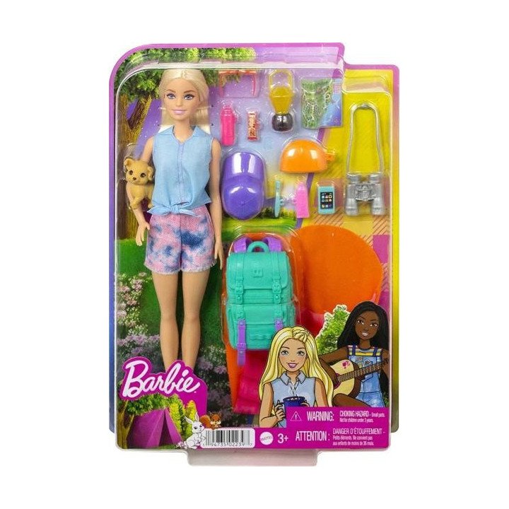 Barbie Muñeca Malibu ¡Vamos de Acampada!