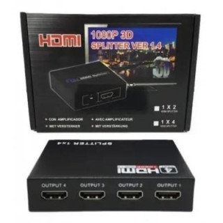 Splitter Hdmi 1 X 4 Saídas 1080P 3D V 1.4 c/fonte
