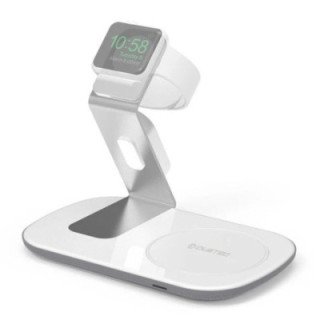 Base de carga 2 en 1 inalambrica Dusted blanca