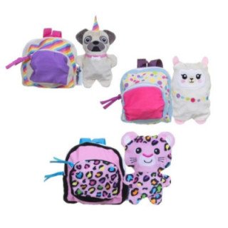 PELUCHE REVERSIBLE EN MINI MOCHILA DE 13 CMS ZIPTAS