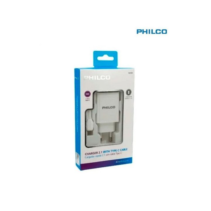 Cargador Rápido 3.0 Celular Tipo-C Philco QC621