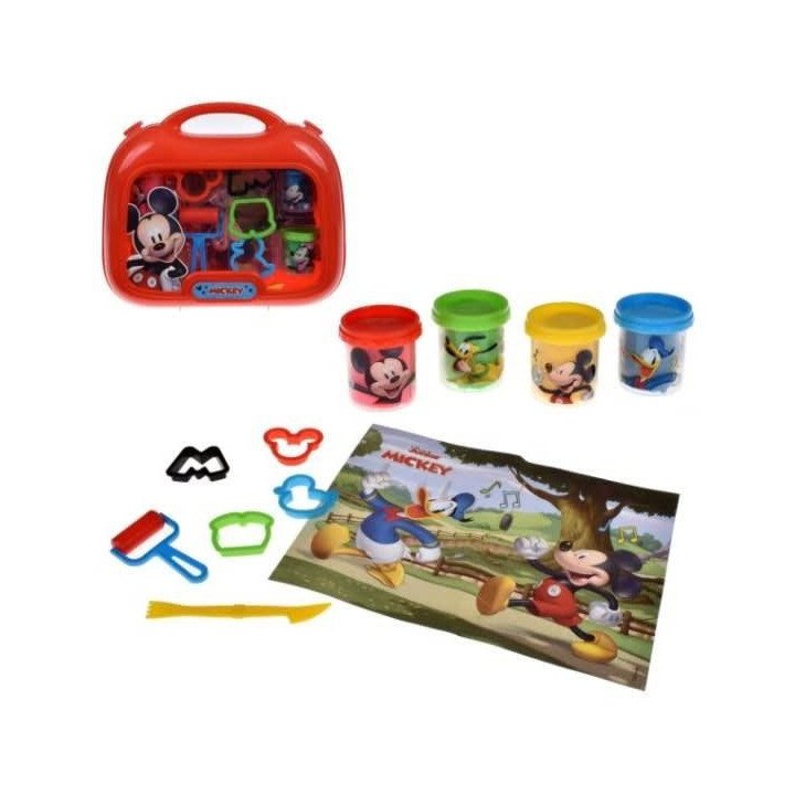 Disney Junior Mickey Set De Masas C/Accesorios En Maleta De 28x24cm