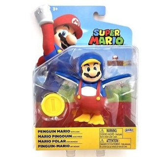 Super Mario PENGUIN MARIO with Coin 4" Inch Action Figure Nintendo