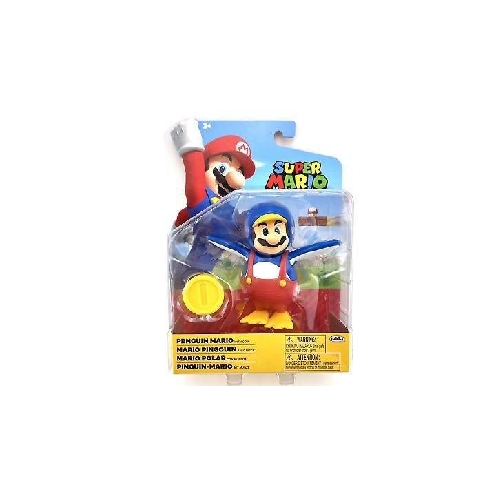 Super Mario PENGUIN MARIO with Coin 4" Inch Action Figure Nintendo