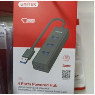 Mini HUB 4 puertos USB 3.1 color negro