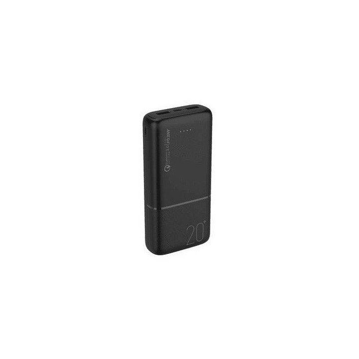 Bateria externa PB Carga Rápida PD-QC3.0 de 20W 20.000 mAh Dusted negro