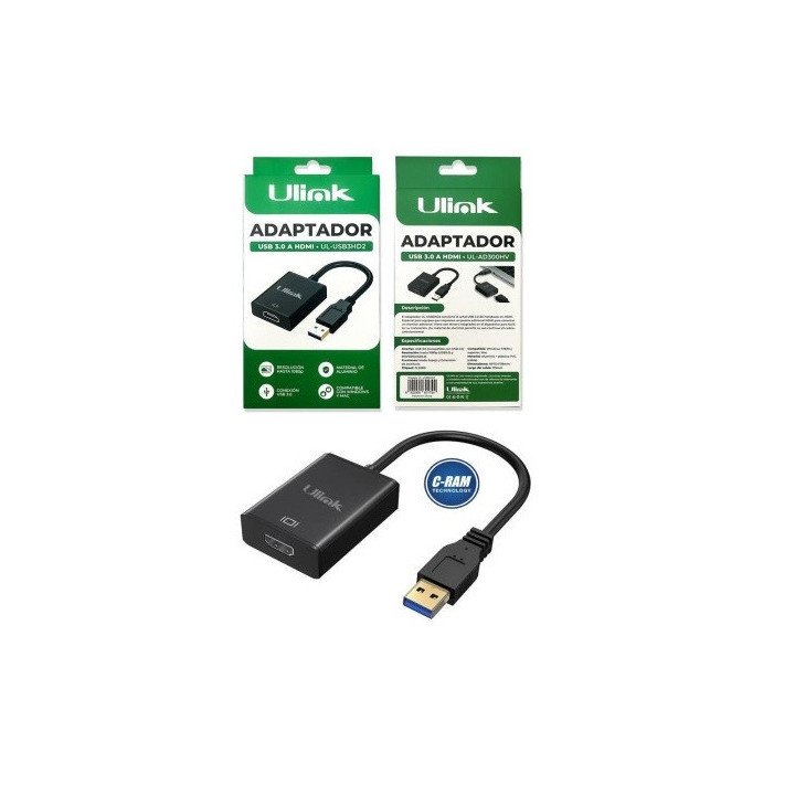 Adaptador USB 3.0 a Hdmi Hasta 1920x1080p Ulink