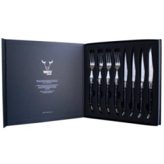 SET CUBIERTOS 8PCS BLACK WAYU