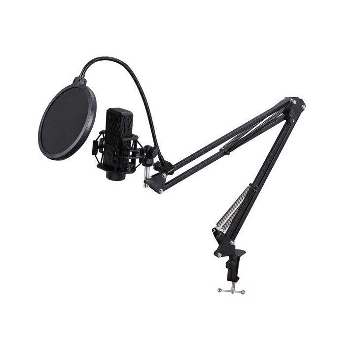 SET MICRÓFONO CON BRAZO PHILCO 26PLCKIT70 NEGRO