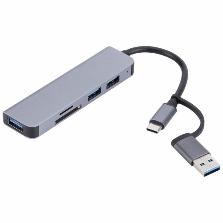 5 En 1 USB+USB-C/Tipo-C A USB Estación De Acoplamiento Multifunción Adaptador HUB