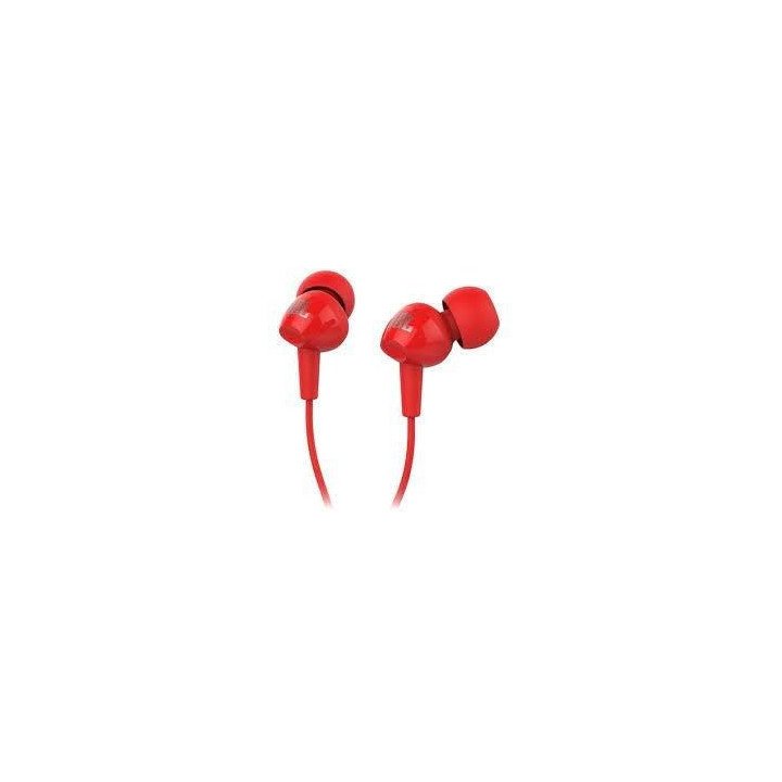 JBL C100SI In-Ear Headphones with Mic rojo