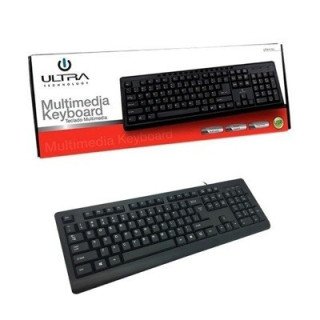 Teclado USB Español con 15 Teclas Multimedia Ultra UT-K110U