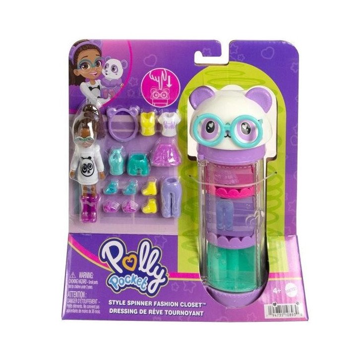 Polly Pocket Style Spinner Fashion Closet Playset con muñeca Shani