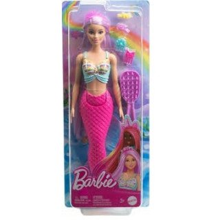 Muñeca Barbie de moda sirena con pelo largo