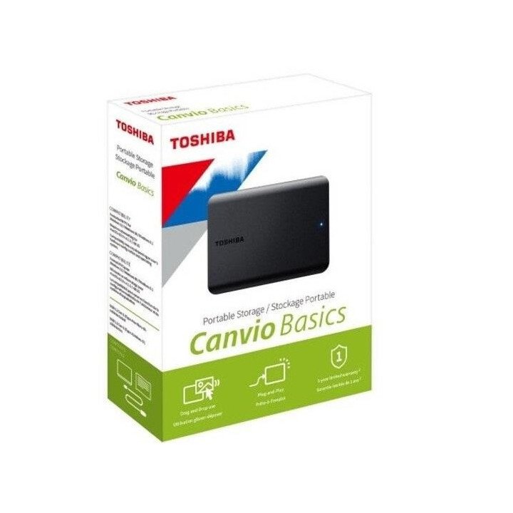 Toshiba Disco Duro Pórtatil Toshiba Canvio Basics - Externo - 2TB - Negro