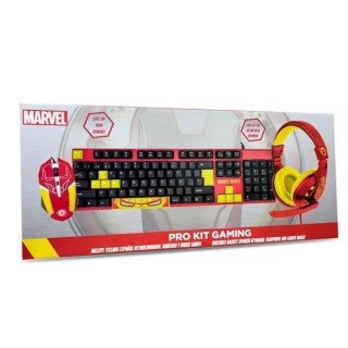 Kit Gamer Marvel Iron Man 3 en 1 Teclado Mouse Audifonos