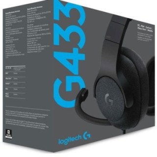 AUDIFONO G433 7.1 WIRED SURROUND GAMING HEADSET BLACK