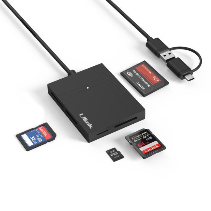 Lector de memoria universal USB 3.0 5 en 1 con adaptador USB C / mod. UL-RD500
