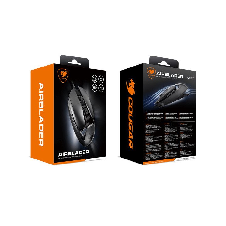 Cougar Mouse Gamer AIR BLADER Extremadamente Liviano 16000 DPI FPS / MOBA / RTS
