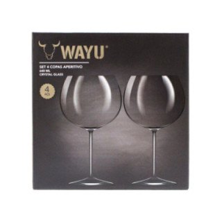 SET 4 COPAS CRISTAL APERITIVO WAYU