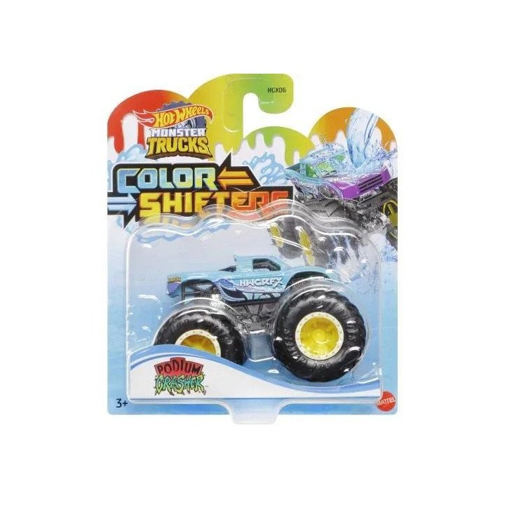Mattel Hot Wheels Vehículo Monster Trucks Chromochemous Podium Grasher