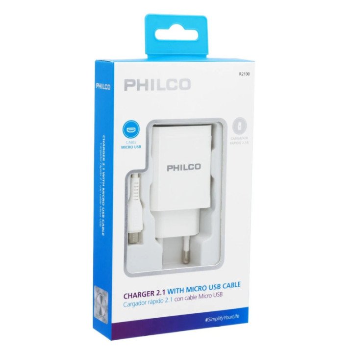 Cargador Rapido 2.1 con cable micro usb