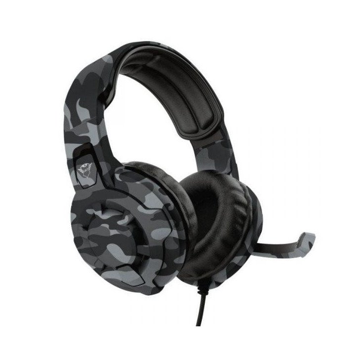 Auriculares Gaming con Micrófono Trust Gaming GXT 411K Radius/ Jack 3.5/ Negro Camuflaje