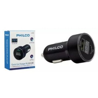 Cargador de Auto Philco USB 3.0 + USB C